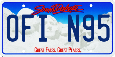 SD license plate 0FIN95