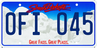 SD license plate 0FIO45