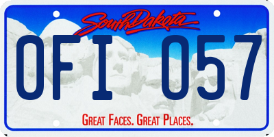 SD license plate 0FIO57