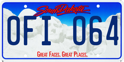 SD license plate 0FIO64