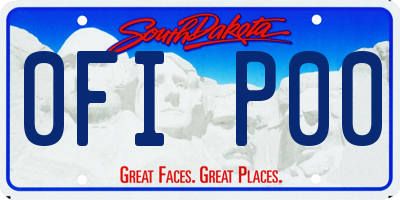 SD license plate 0FIP00