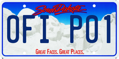 SD license plate 0FIP01