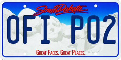 SD license plate 0FIP02