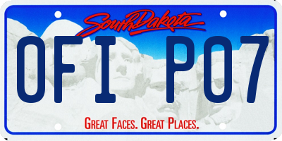 SD license plate 0FIP07