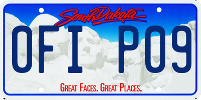 SD license plate 0FIP09