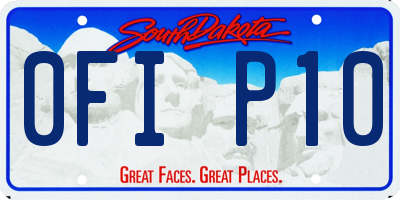 SD license plate 0FIP10
