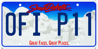 SD license plate 0FIP11