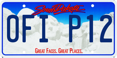 SD license plate 0FIP12