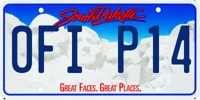SD license plate 0FIP14
