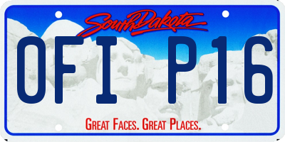SD license plate 0FIP16
