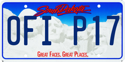 SD license plate 0FIP17