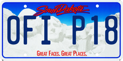 SD license plate 0FIP18