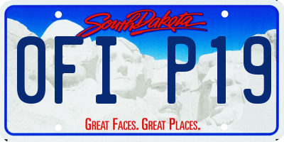 SD license plate 0FIP19