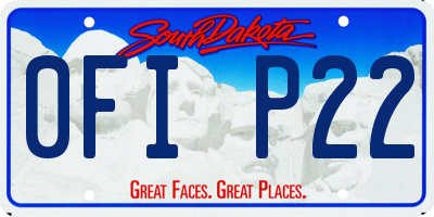 SD license plate 0FIP22