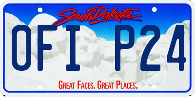 SD license plate 0FIP24