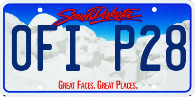 SD license plate 0FIP28