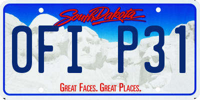 SD license plate 0FIP31
