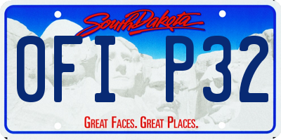 SD license plate 0FIP32