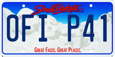 SD license plate 0FIP41
