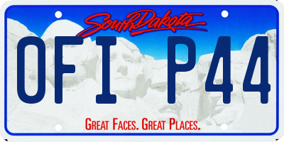 SD license plate 0FIP44