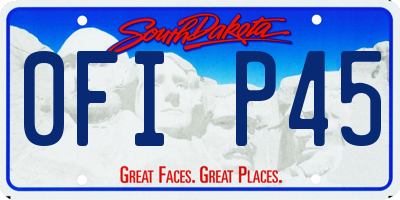 SD license plate 0FIP45