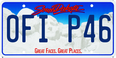 SD license plate 0FIP46