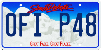 SD license plate 0FIP48