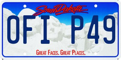 SD license plate 0FIP49