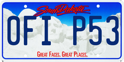 SD license plate 0FIP53