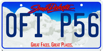 SD license plate 0FIP56