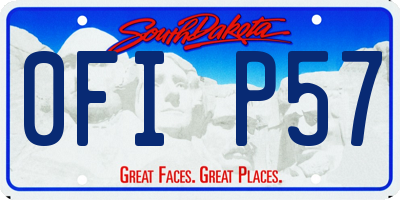 SD license plate 0FIP57