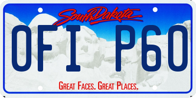 SD license plate 0FIP60