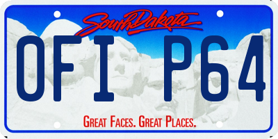 SD license plate 0FIP64
