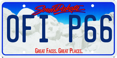 SD license plate 0FIP66