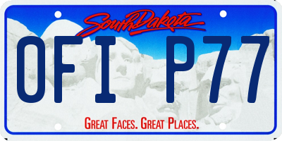 SD license plate 0FIP77