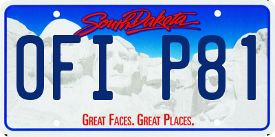 SD license plate 0FIP81