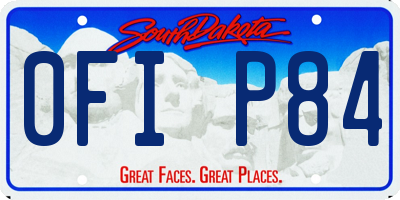 SD license plate 0FIP84