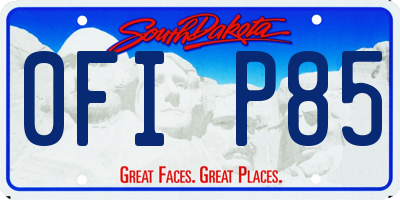 SD license plate 0FIP85
