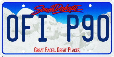 SD license plate 0FIP90