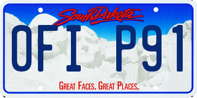 SD license plate 0FIP91