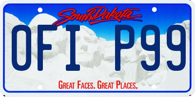 SD license plate 0FIP99