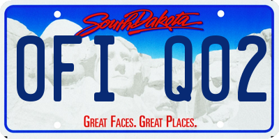 SD license plate 0FIQ02