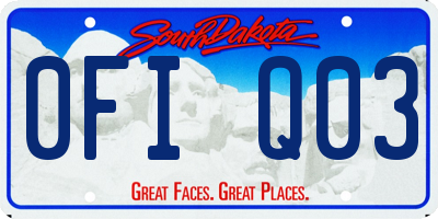 SD license plate 0FIQ03