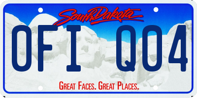 SD license plate 0FIQ04