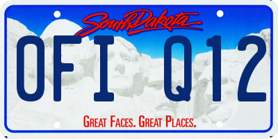 SD license plate 0FIQ12