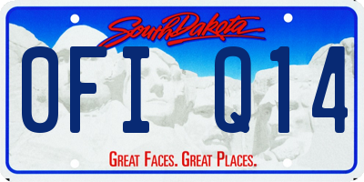 SD license plate 0FIQ14