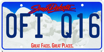 SD license plate 0FIQ16