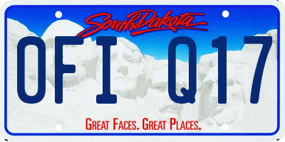 SD license plate 0FIQ17