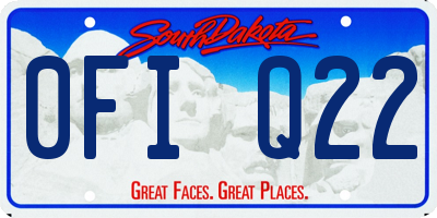 SD license plate 0FIQ22