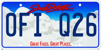 SD license plate 0FIQ26